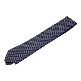 Gucci Interlocking G Tie, Blue Silk, Men's