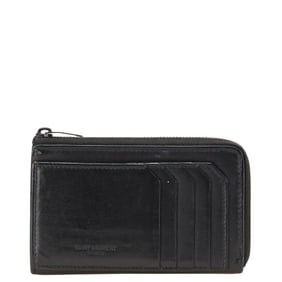 Saint Laurent wallet/coin case, pass fragment black leather, women's, SAINT LAURENT