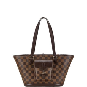 Louis Vuitton Damier Manosque PM Tote Bag/Shoulder Bag N51121 Brown Leather Women's LOUIS VUITTON