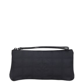 Chanel New Travel Line Pouch, Small Item Case, Black Nylon, Women's, CHANEL