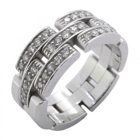 Cartier Maillon Panthère Ring, 18K White Gold with Diamonds, #57, for Men and Women