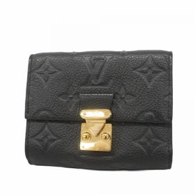 Louis Vuitton Monogram Empreinte Metisse Compact Tri-fold Wallet M80880 Noir Women's