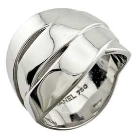 Chanel Bordic Ring, size 16.5, 18k gold, unisex.