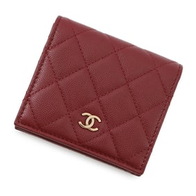 Chanel Coco Mark Matelasse Compact Wallet in Caviar Skin, AP4806