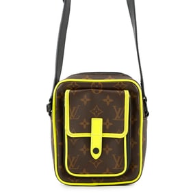 Louis Vuitton Monogram Macassar Christopher Wearable Wallet Shoulder Bag M80793 Men's Black