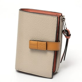 LOEWE Zip Bifold Wallet C660P30X02 in Soft Grain Calfskin with Light Oat Honey (S-159076)