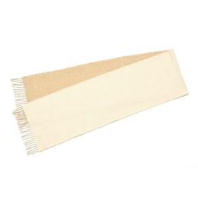 LOEWE Two-Tone Scarf/Muffler F810250X01 Wool Cashmere Ivory Sand (Beige) S-158196