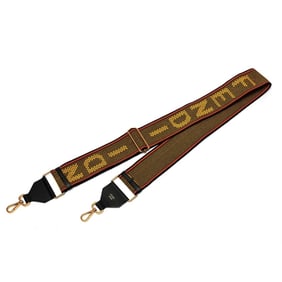 FENDI Strap You Shoulder 8AV134 Canvas Leather Black Yellow S-159172