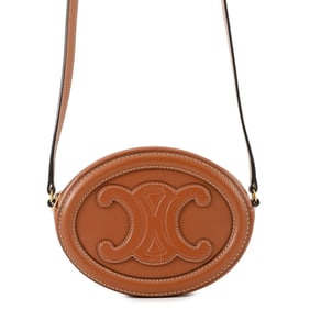 Celine Oval Purse Cuir Triomphe Shoulder Bag 10l703DPQ.04LU CELINE Brown