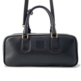 Miu Miu Miu handbag, Arcadi leather, 5BB148, 2-way, black