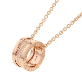 BVLGARI B-zero1 Design Legend Necklace with Diamonds in 18K Pink Gold