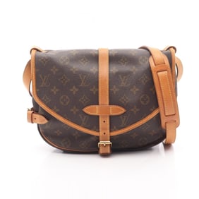 Louis Vuitton Saumur 30 Shoulder Bag, Coated Canvas and Leather, Monogram, Women's, Brown, M42256