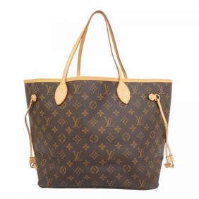 Louis Vuitton Monogram Neverfull MM Tote Bag M40156 Brown Women's