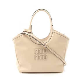 Miu Miu Miu IVY handbag, leather, women's, beige