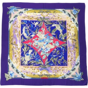 Hermès Carré 140 Tropic Cashmere and Silk Multicolor Scarf Muffler 0823HERMES