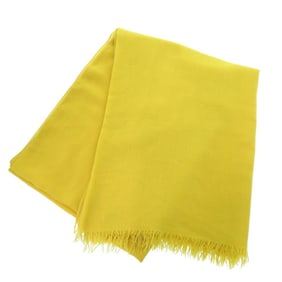 Hermes Large Cashmere Wool Stole, Yellow, 0451HERMES