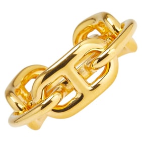 Hermes Chaine d'Ancre scarf ring, gold plated, for women.