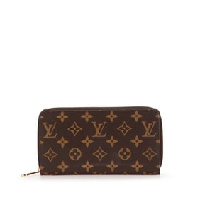 Louis Vuitton Monogram Zippy Wallet, Round Zipper Long Wallet M42616, Brown, Women's, LOUIS VUITTON