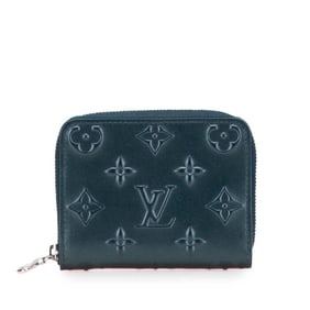 Louis Vuitton Moonogram Zippy Coin Purse M81860 Steel Blue Leather Women's LOUIS VUITTON