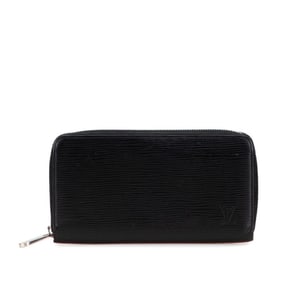 Louis Vuitton Epi Zippy Wallet, Round Zipper Long Wallet M60072, Black Leather, Women's, LOUIS
