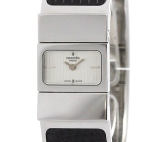 HERMES Loquet Stainless Steel Quartz Ladies Watch LO1.210 Polished