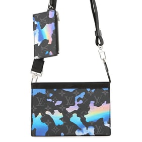 Louis Vuitton Monogram Eclipse Shoulder Bag with Gaston Wearable Wallet M81753, Room a View, Black