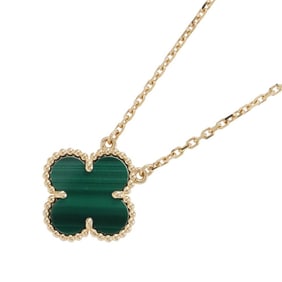 Van Cleef & Arpels Alhambra Pendant Necklace with Malachite in 18K Yellow Gold (VCAR09VA00)