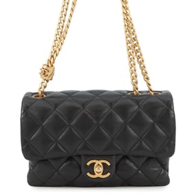 CHANEL Chain Shoulder Bag Matelasse Coco Mark Lambskin AS3393