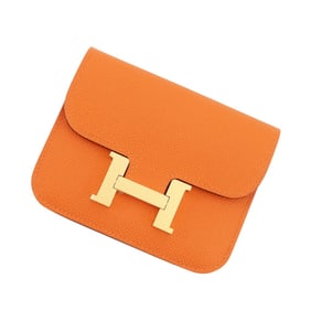 Hermes Constance Orange Wallet, Epson, U Stamp, Wallet