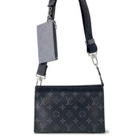 Louis Vuitton Monogram Eclipse Reverse Shoulder Bag with Gaston Wearable Wallet M81124 Black