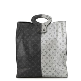 Louis Vuitton Monogram Eclipse Split Tote Bag M43816 Men's Black