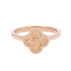 Van Cleef & Arpels Sweet Alhambra Ring, 18K Gold, Size 48, VCARO8DE00