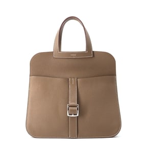 Hermes Hermès Arzan 31 Handbag, Etoupe, Taurillon Clemence, B Stamp, 2-Way Shoulder Bag