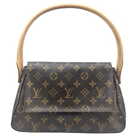 LOUIS VUITTON Mini Looping M51147 DU0023 Monogram Canvas Handbag/Shoulder Bag for Women