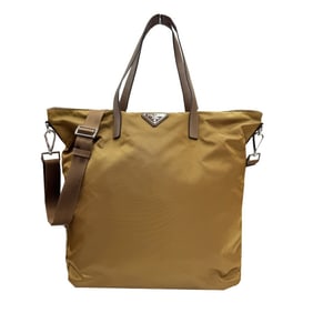 PRADA Prada nylon shoulder bag tote triangle tobacco women's men's