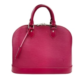 LOUIS VUITTON Alma PM Fuchsia M40490 Handbag Epi Leather Pink Women's