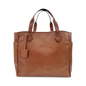 LOEWE Heritage Tote Bag, Brown Leather, Women's