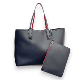 Christian Louboutin Black Leather Cabata Tote Bag for Men and Women