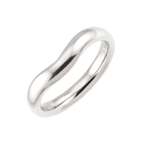 Tiffany & Co. Wide Curved Band Ring, Size 9, Platinum