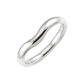 Tiffany & Co. Wide Curved Band Ring, Size 16, Platinum