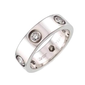 Cartier Love #51 Ring, Full Diamond, 18K White Gold 750, Ring