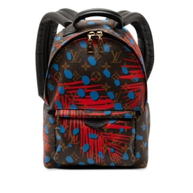 Louis Vuitton Monogram Jungle Dot Palm Springs Backpack PM M41980, Brown, Red, and Multicolor