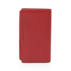 Hermes Hermès Etui Smart Classic Rouge Piment Bifold Wallet, Epsom Leather, Women's, Red