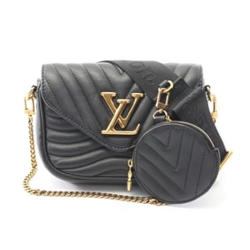 Louis Vuitton Multi Pochette New Wave Noir Shoulder Bag, Leather, Women's, Black, M56461