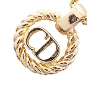 Christian Dior Dior CD logo necklace, gold-plated, for women.