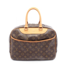 Louis Vuitton Deauville Bowling Vanity Monogram Handbag in Coated Canvas and Leather, Brown, M47270