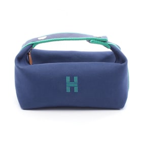 Hermes Hermès Brides A Black PM Handbag, Canvas, Women's, Blue and Green, 103222M