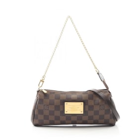 Louis Vuitton Eva Damier Ebene Handbag, Coated Canvas and Leather, Women's, Brown, N55213