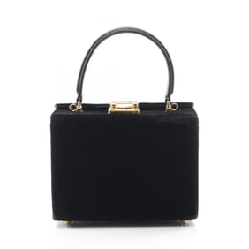 Fendi FENDI handbag bag fabric leather women's black