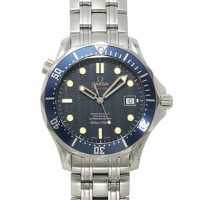 OMEGA Seamaster Professional 300 Co-Axial Chronometer 2220 80 Men's Watch with Date, Navy Blue,